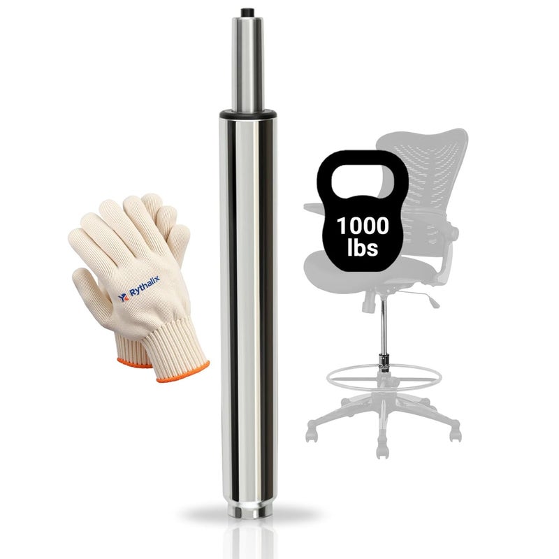 Rythalix 10" Long Adjustable Gas Lift Cylinder Tube for Bar Stool Drafting Chair Replacement Parts - Heavy Duty 1000lbs Class 4 Hydraulic Pneumatic Cylinder Shock Piston Fit for Sinking Drafting Chair - Image 1